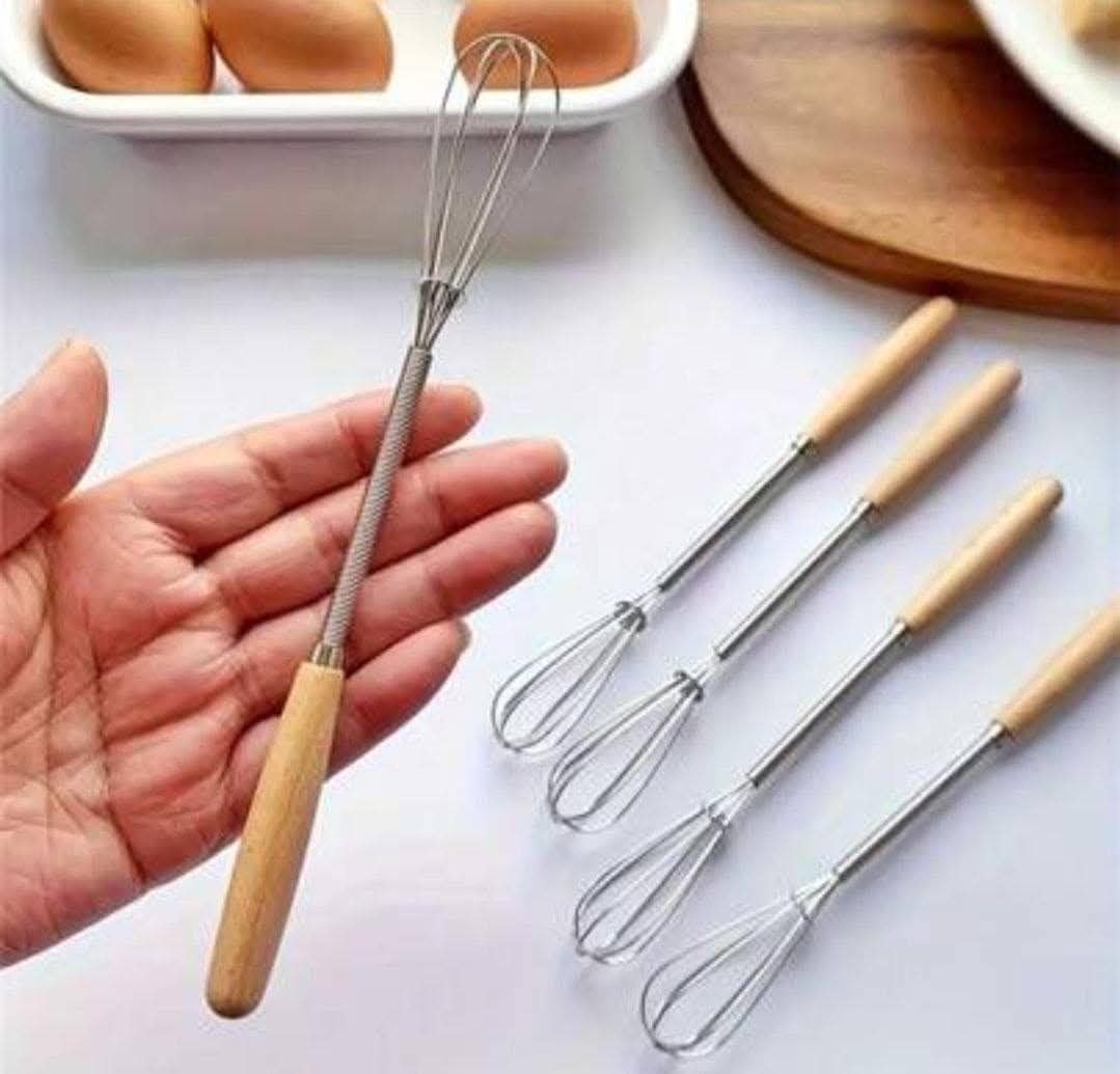 مضرب بيض ونسكافيه يد خشب ميني