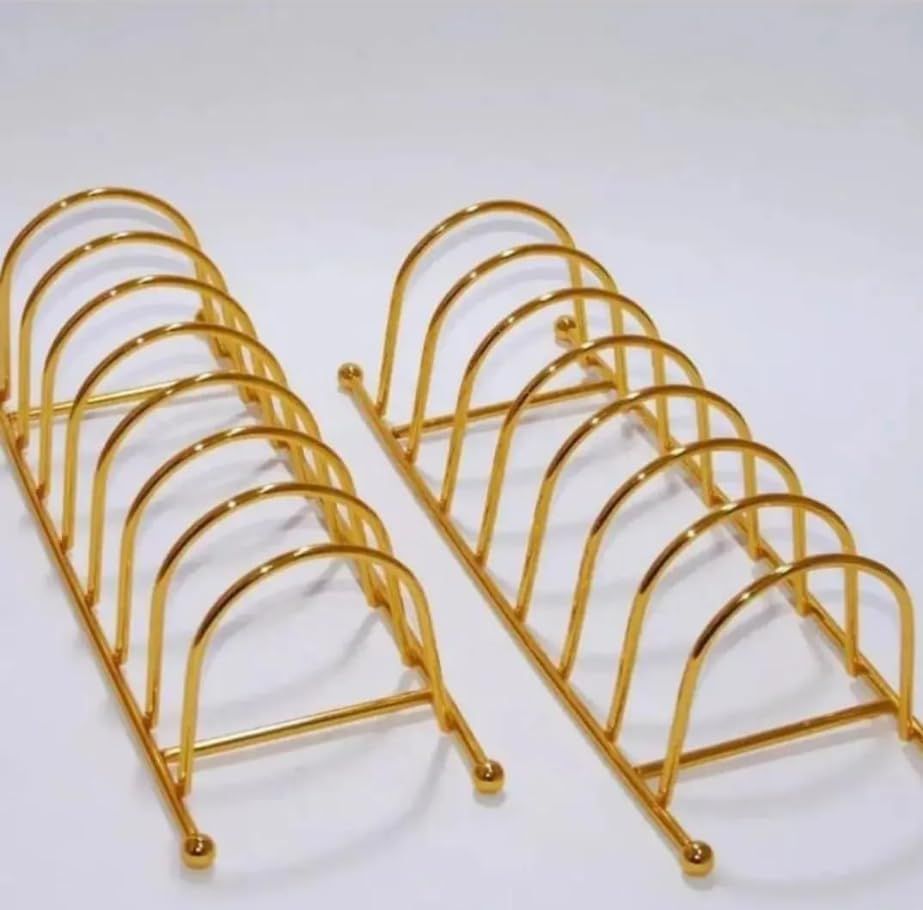 حامل اطباق لوكس ذهبي