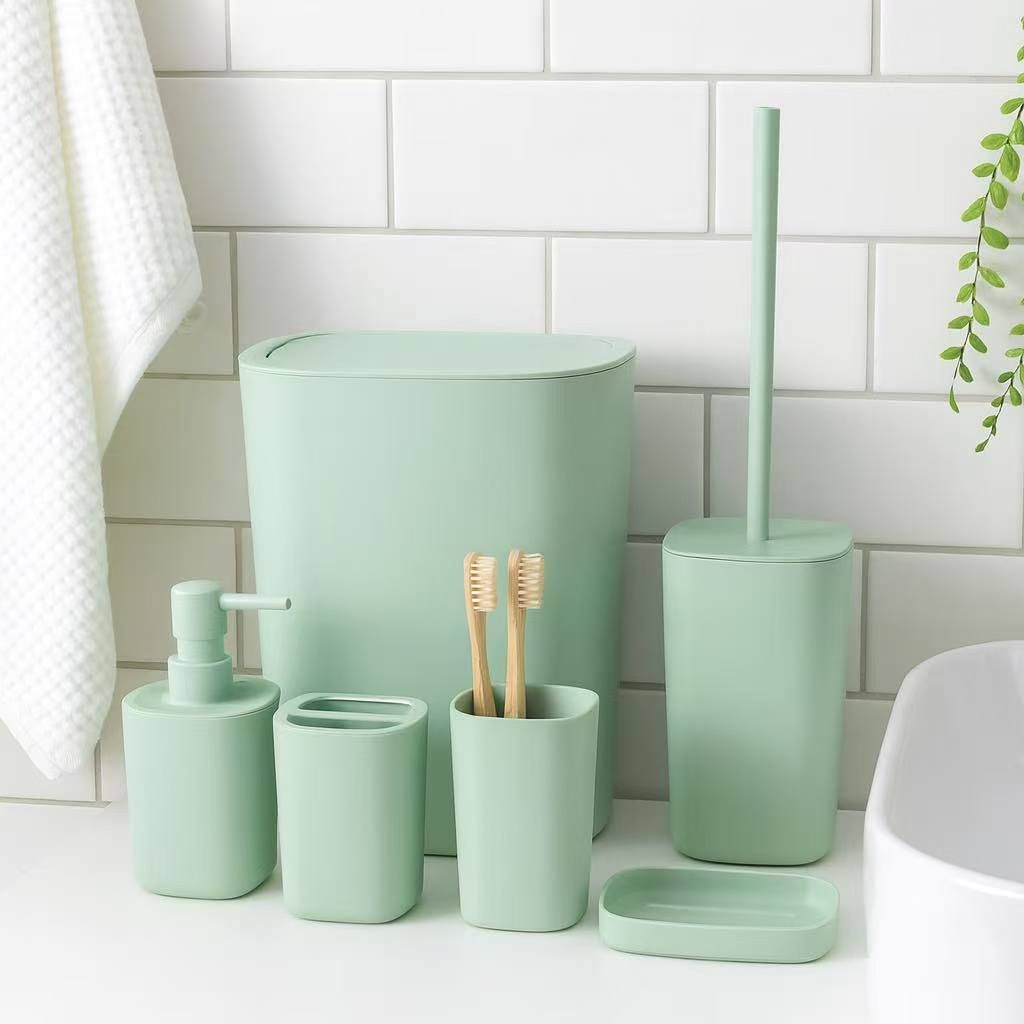 طقم حمام أخضر 6ق