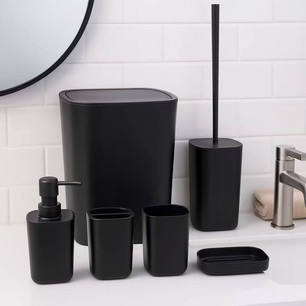 طقم حمام أسود 6ق