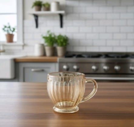 طقم مجات 6ق جولد مضلع بومبيه بقاعده 511-201