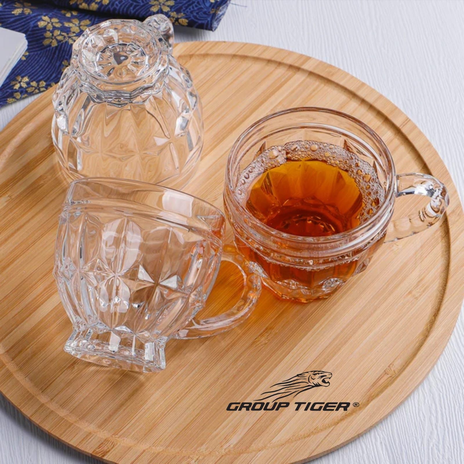 طقم مجات 6ق ابيض مضلع بارز 516-201