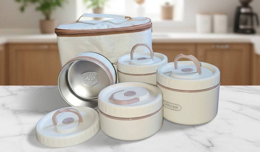 لانش بوكس 4*1& شنطه حراريه