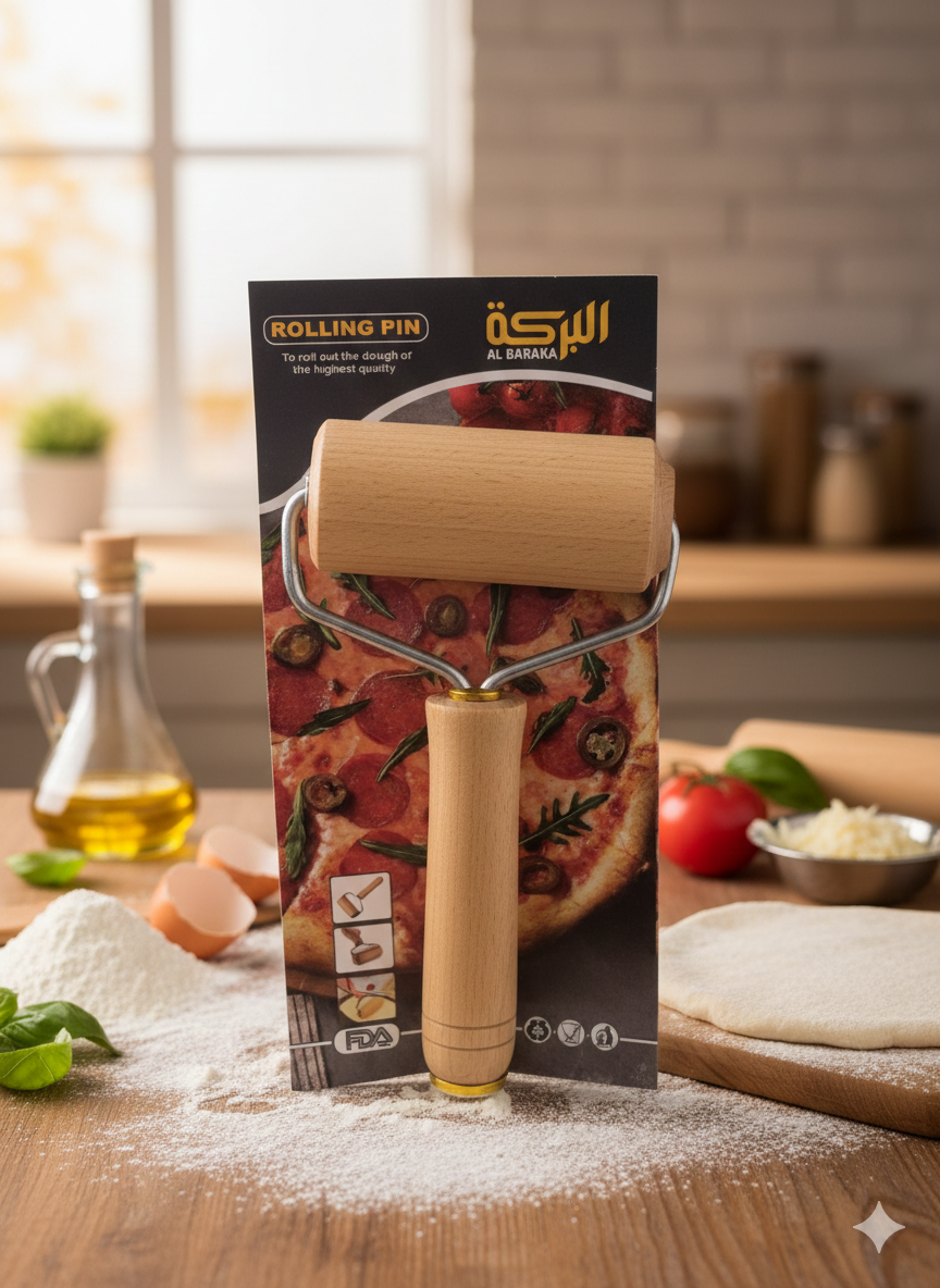 روله عجين خشب لوكس