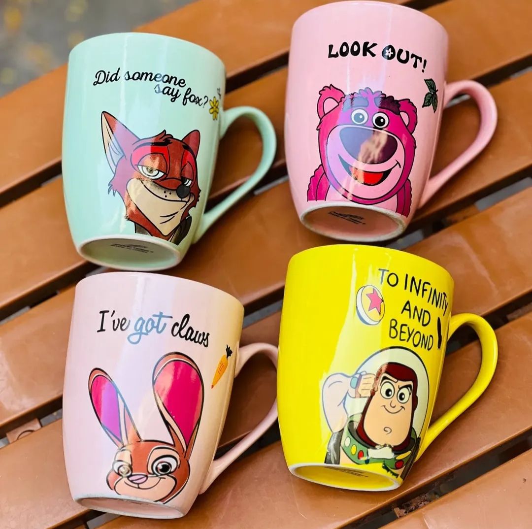 طقم مجات بورسلين 4ق ميكس اشكال ديزني